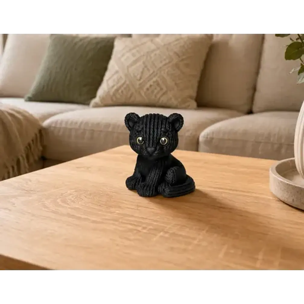 Figura Decorativa Prints Patro- Pantera De Punto 2