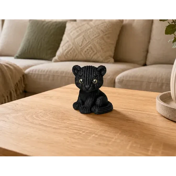 Figura Decorativa Prints Patro- Pantera De Punto 2
