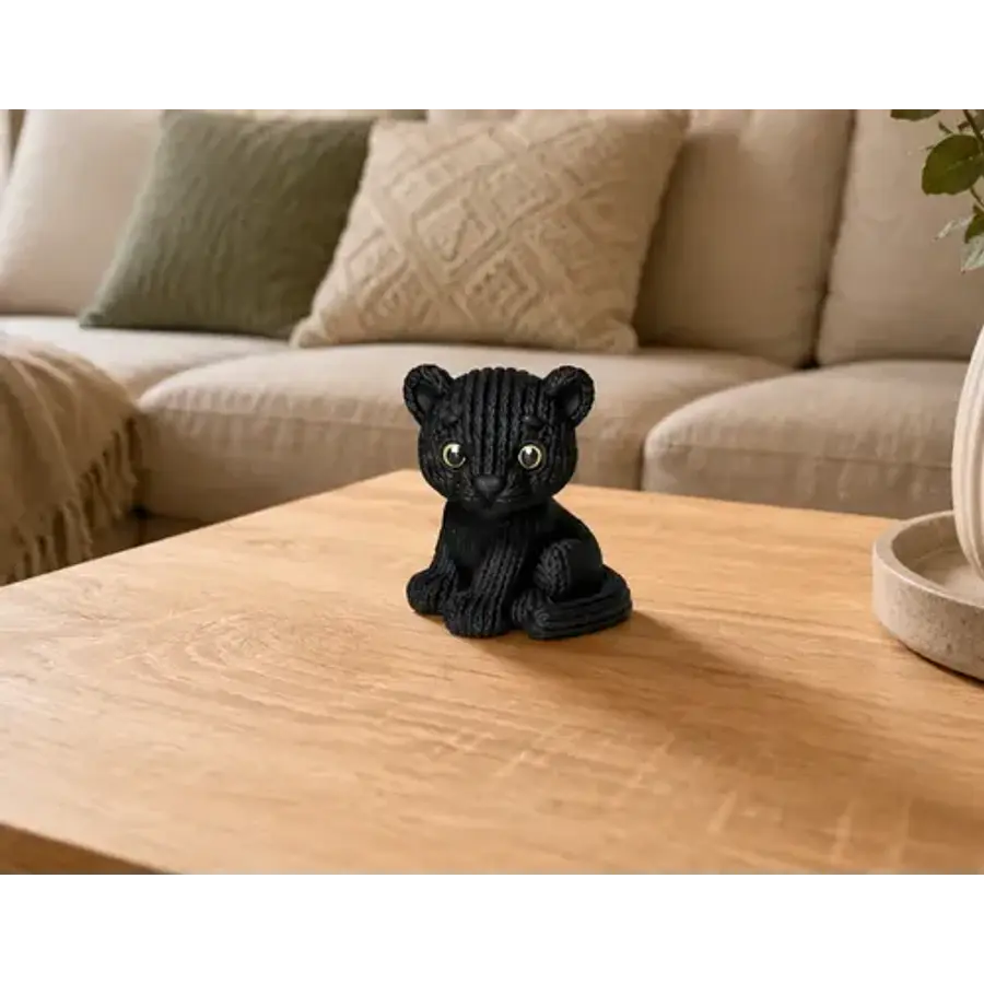 Figura Decorativa Prints Patro- Pantera De Punto