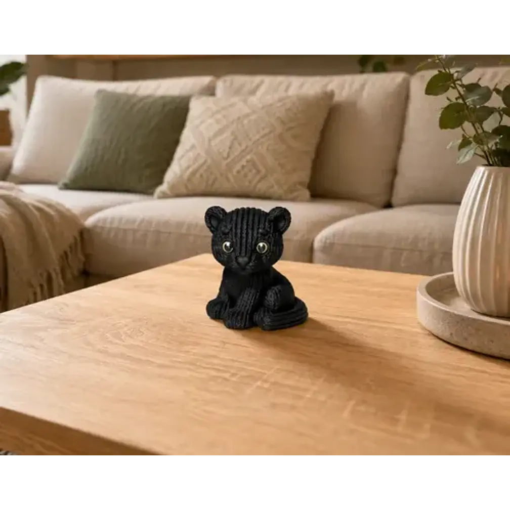 Figura Decorativa Prints Patro- Pantera De Punto 4