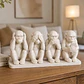 Escultura Decorativa- 4 Sentidos De Monos - Miniatura 2