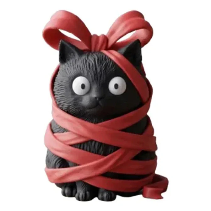 Figura Decorativa- Gato Travieso Atado 1