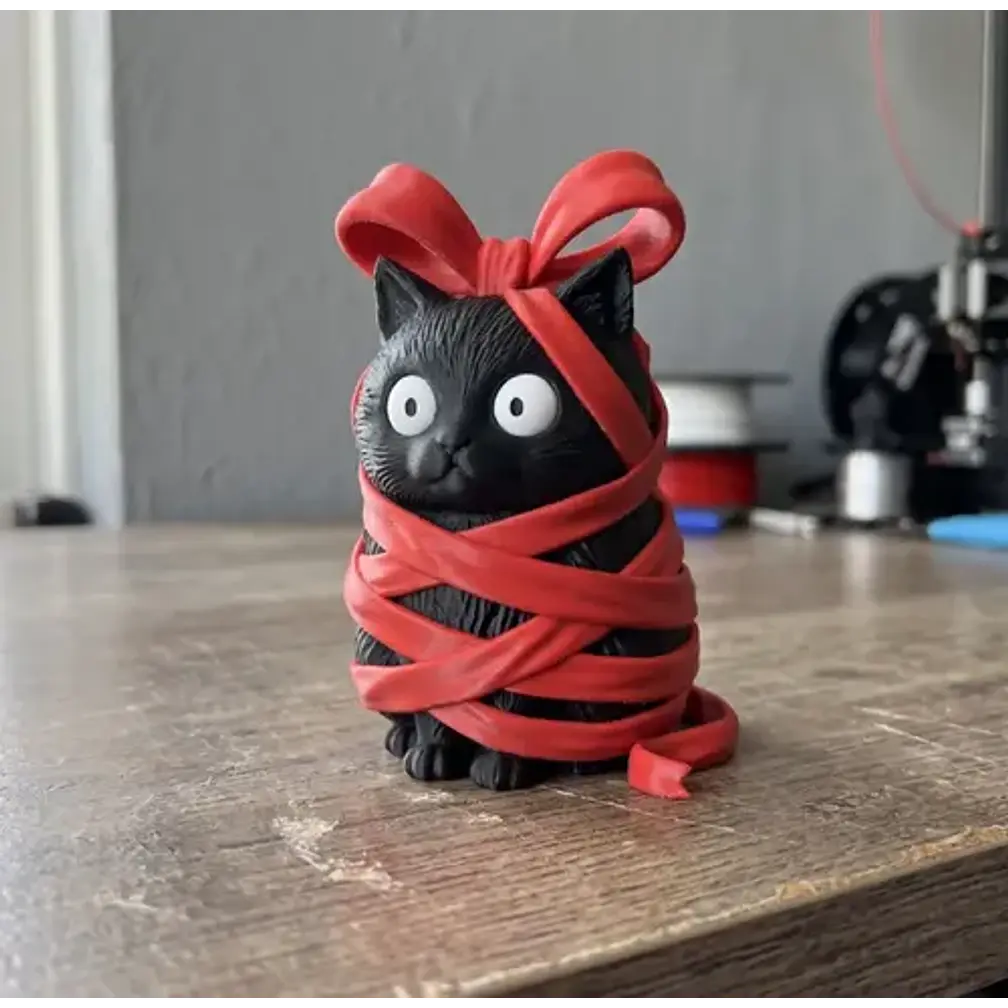 Figura Decorativa- Gato Travieso Atado 4