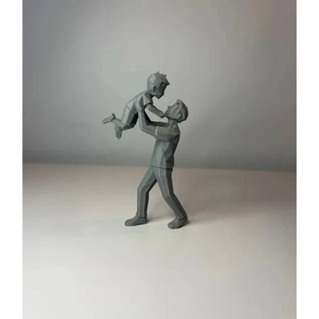Escultura Decorativa Prints Patro- Papá E Hijo