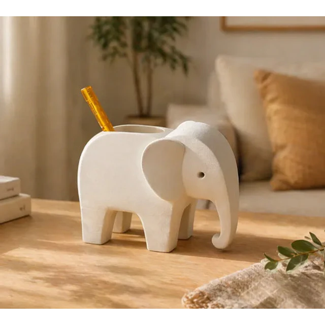 Portalápices Prints Patro De Elefante Moderno