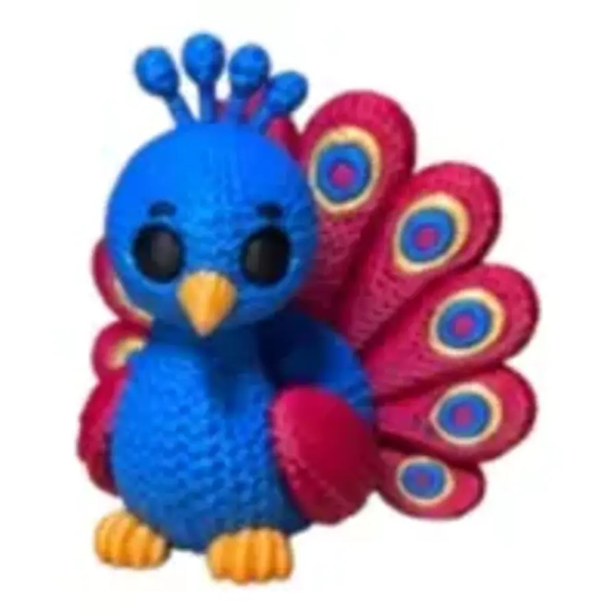Figura Decorativa Prints Patro- Pavo Real De Punto