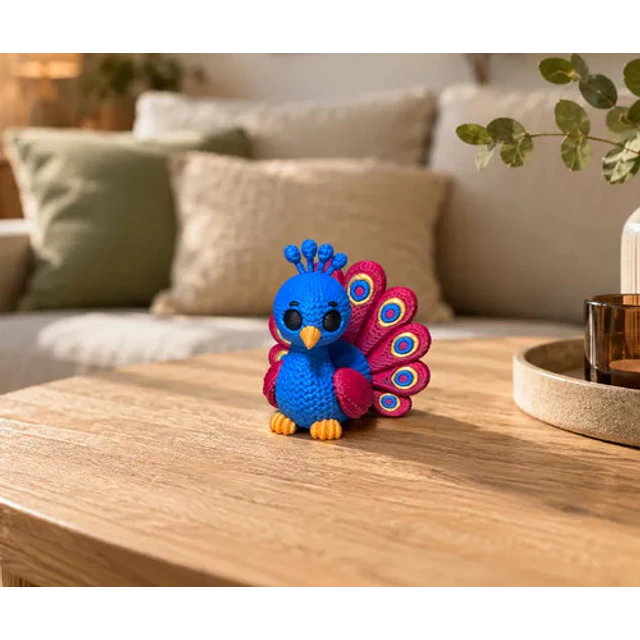 Figura Decorativa Prints Patro- Pavo Real De Punto