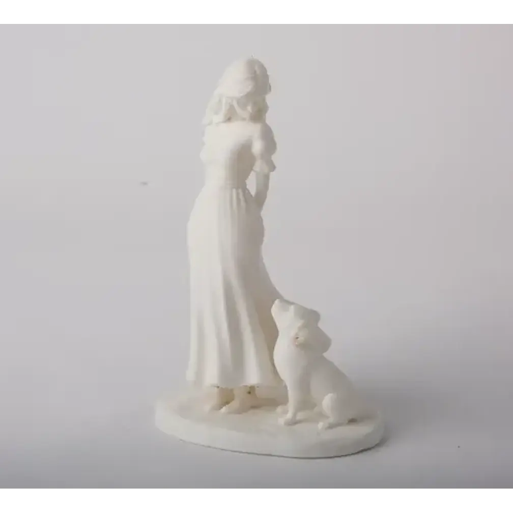 Escultura Decorativa Prints Patro- Niña Y Su Perro 3