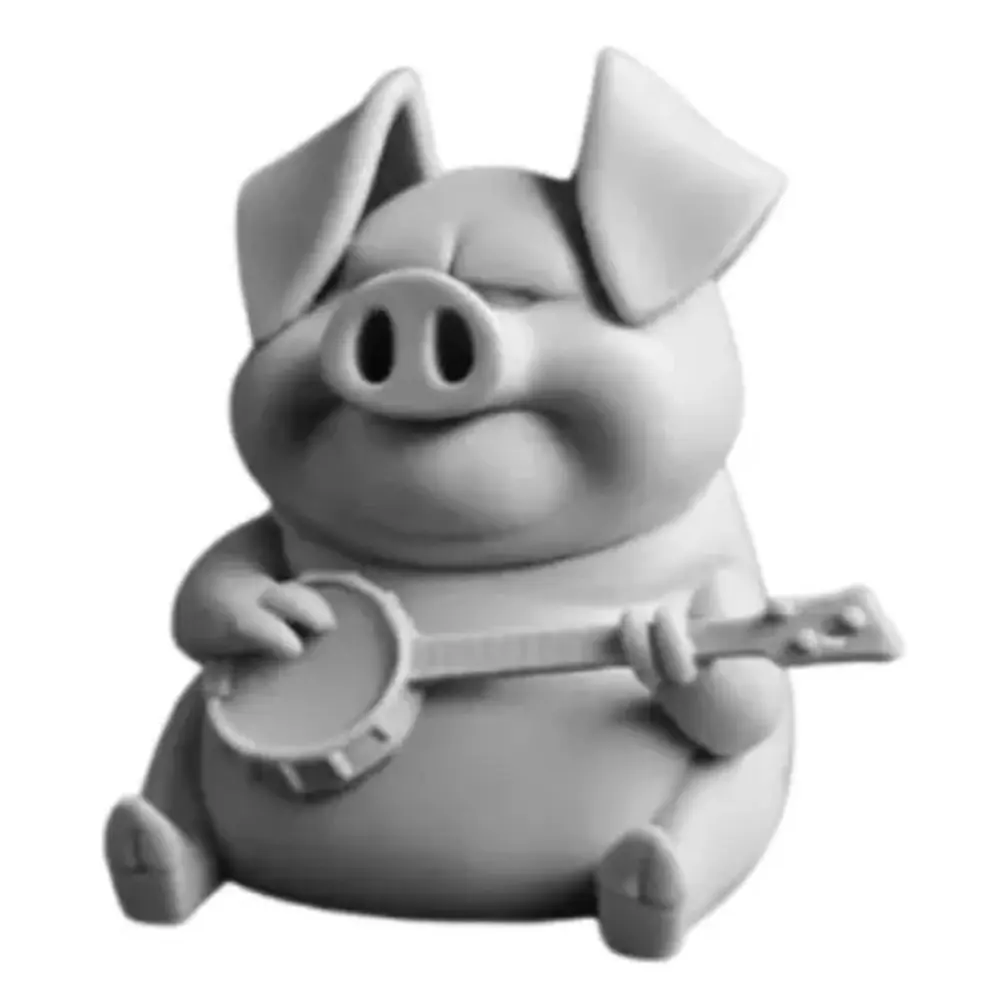 Figura Decorativa Prints Patro-cerdito Tocando Banjo 1