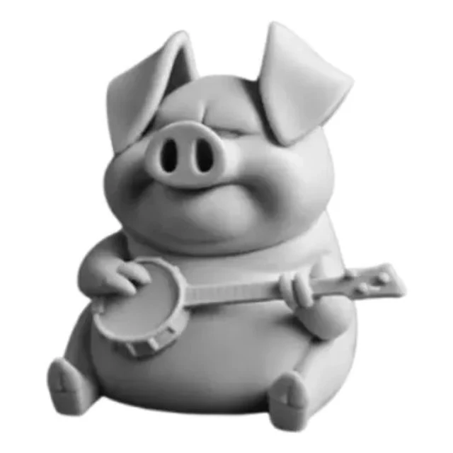 Figura Decorativa Prints Patro-cerdito Tocando Banjo