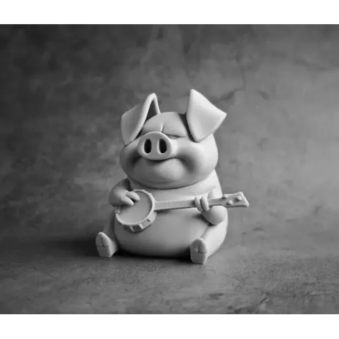 Figura Decorativa Prints Patro-cerdito Tocando Banjo 2