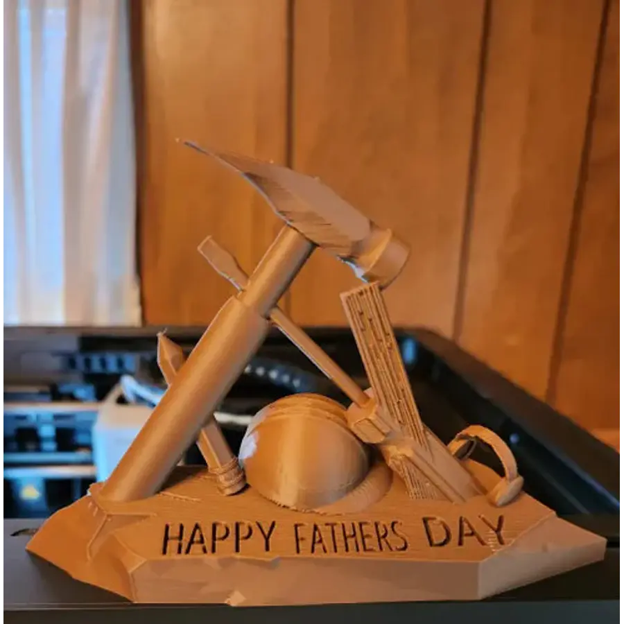 Escultura Decorativa Prints Patro- Día Del Padre Constructor