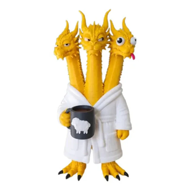 Figura Decorativa Prints Patro- Dragón 3 Cabezas Del Meme