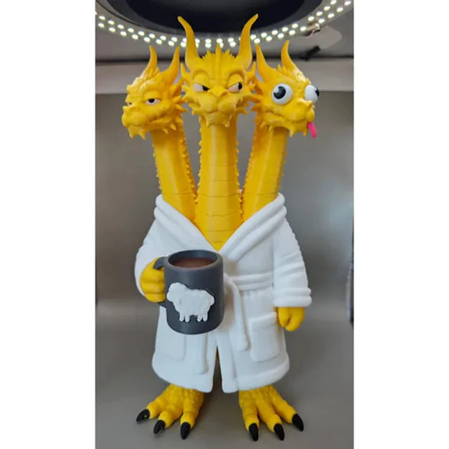 Figura Decorativa Prints Patro- Dragón 3 Cabezas Del Meme