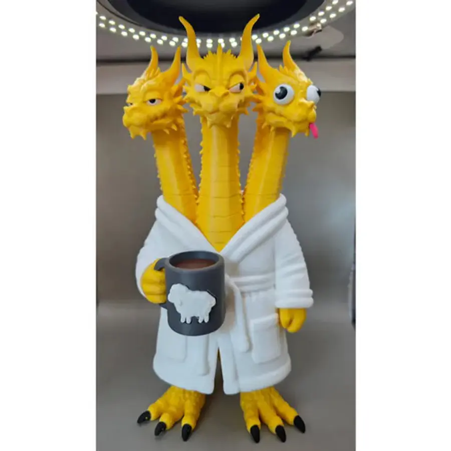 Figura Decorativa Prints Patro- Dragón 3 Cabezas Del Meme