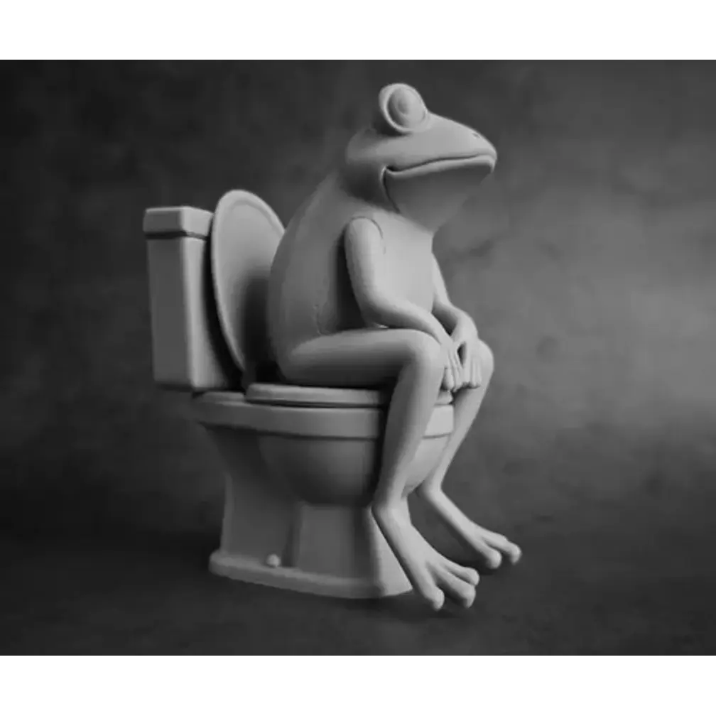 Figura Decorativa Prints Patro- Rana Inodoro 4