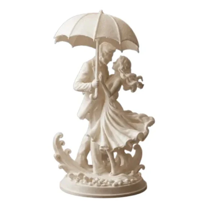 Escultura Decorativa Prints Patro- Pareja Bailando En Lluvia 1