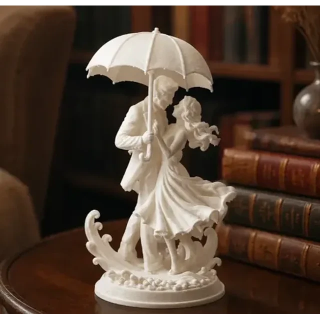 Escultura Decorativa Prints Patro- Pareja Bailando En Lluvia