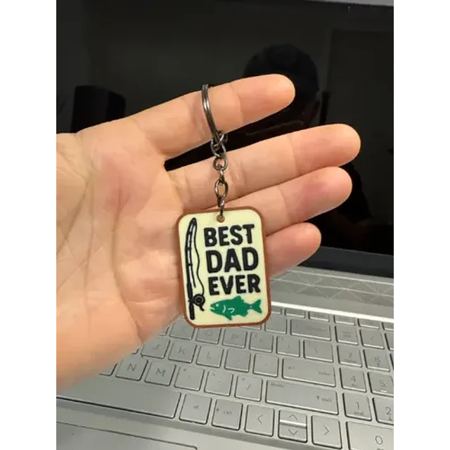 Llavero Prints Patro- Feliz Día Del Padre Pesca