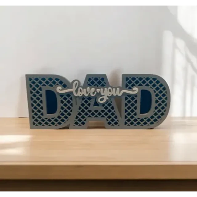 Escultura Decorativa Prints Patro- Te Amo Papá