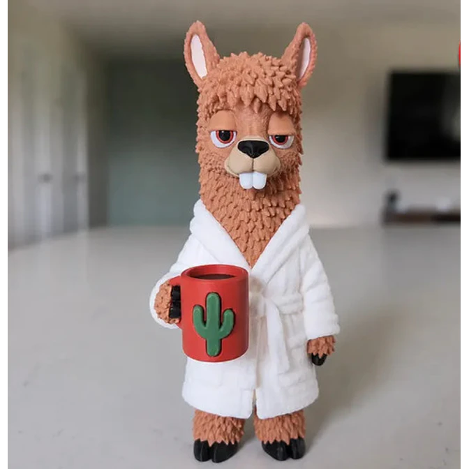 Figura Decorativa Prints Patro- Llama Madrugadora 2