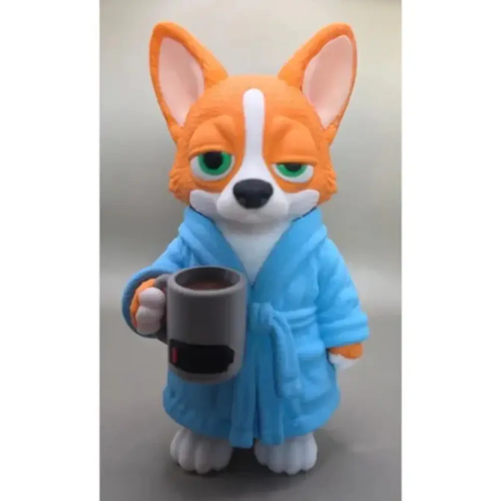 Figura Decorativa Prints Patro- Corgi Madrugador 5