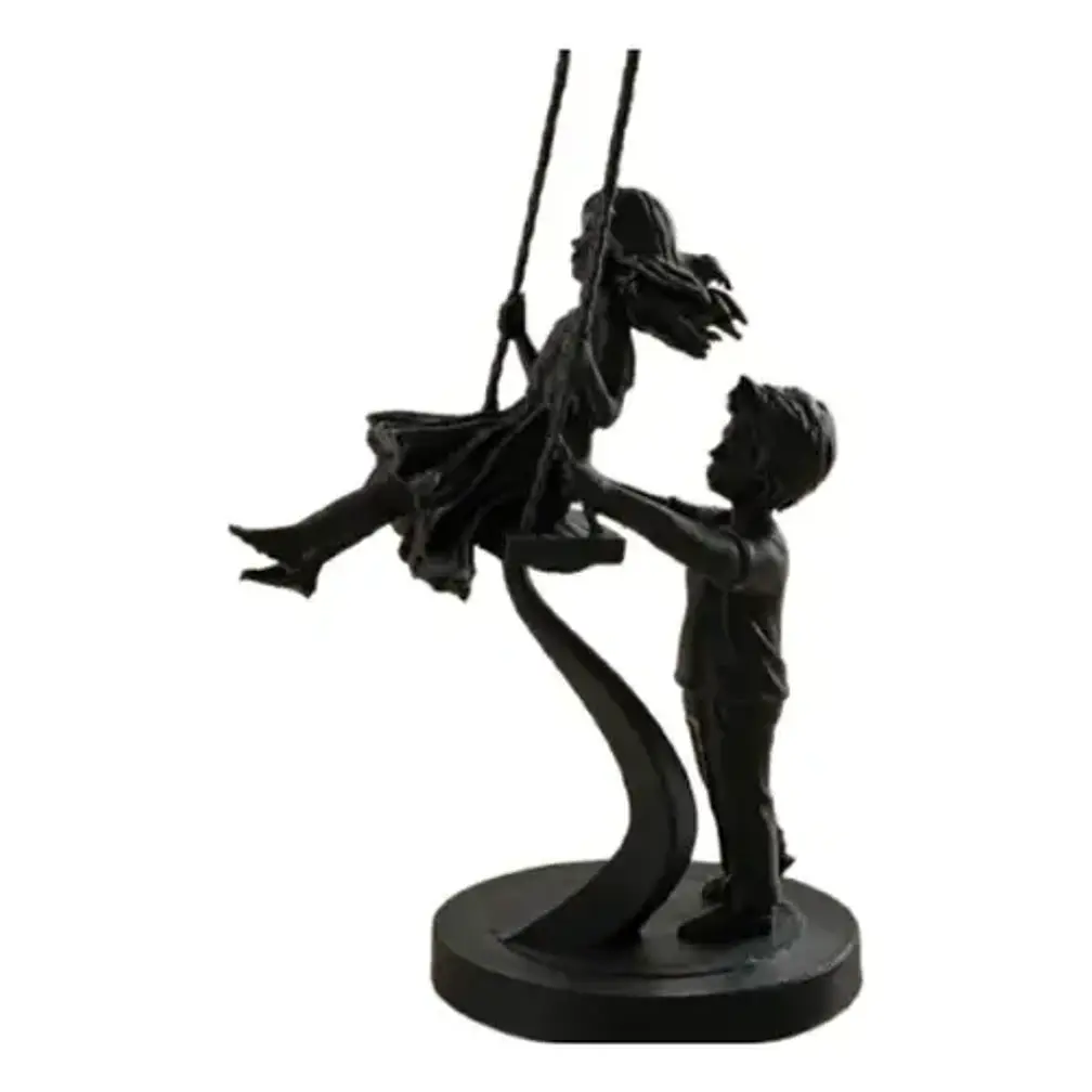Escultura Decorativa Prints Patro- Niños En Columpio 1
