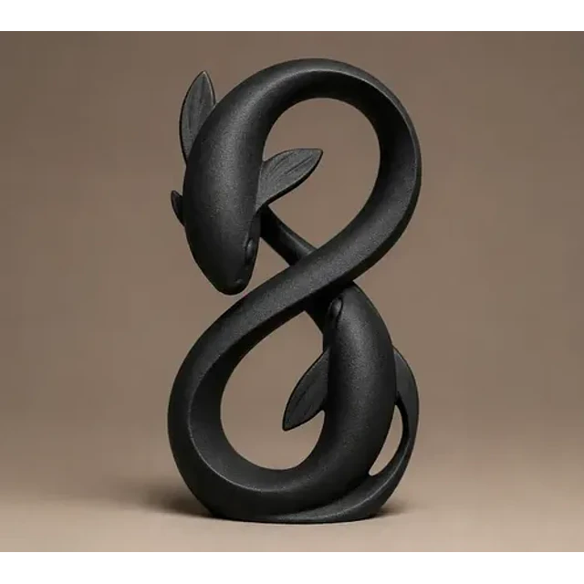 Escultura Decorativa Prints Patro- Koi Infinito