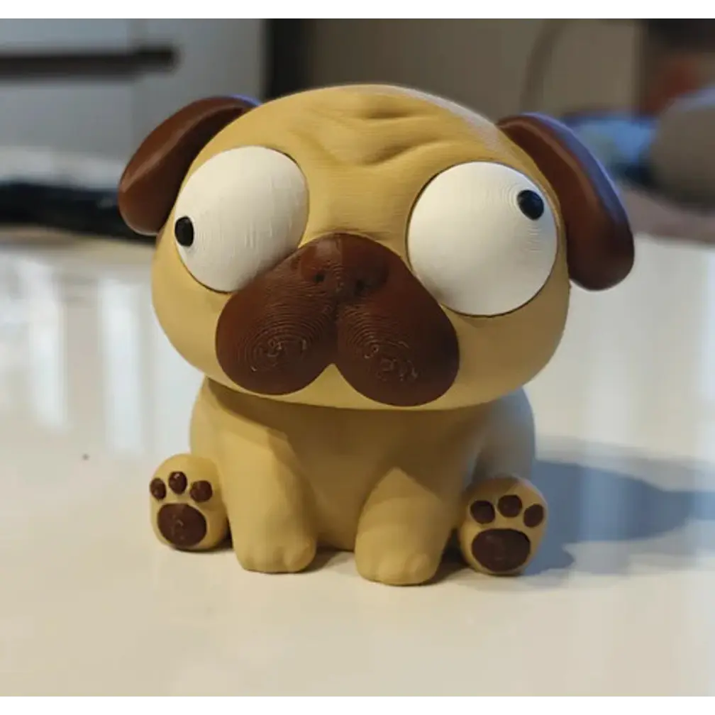 Figura Decorativa Prints Patro- Pug Ojos Saltones 2