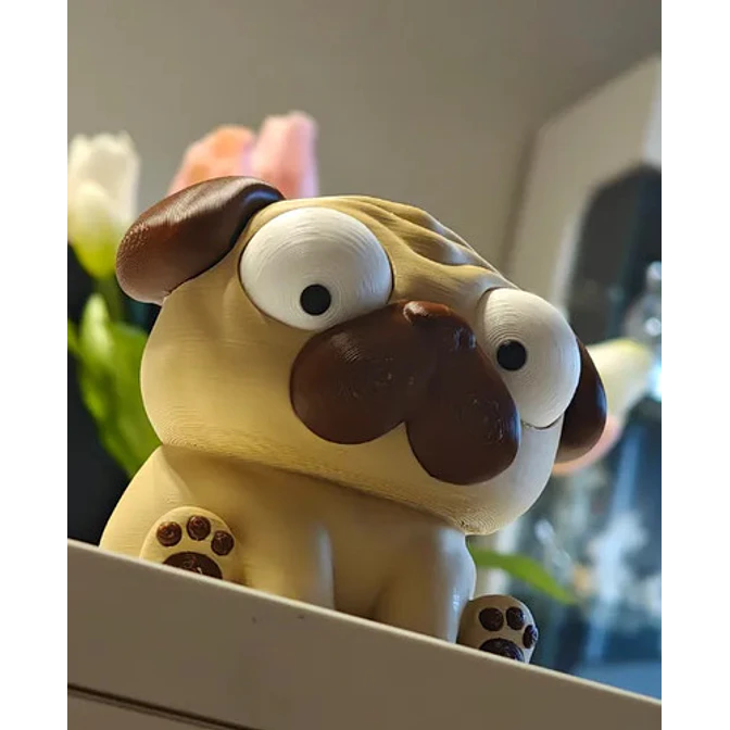 Figura Decorativa Prints Patro- Pug Ojos Saltones 4