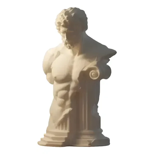 Escultura Decorativa Prints Patro- Busto De Héroe Griego