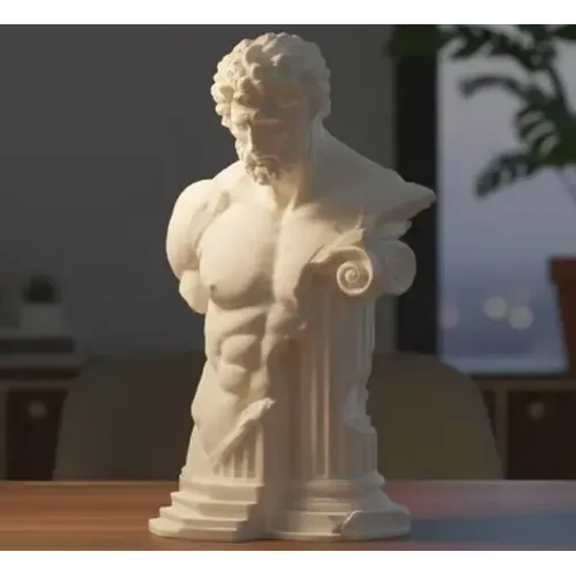 Escultura Decorativa Prints Patro- Busto De Héroe Griego