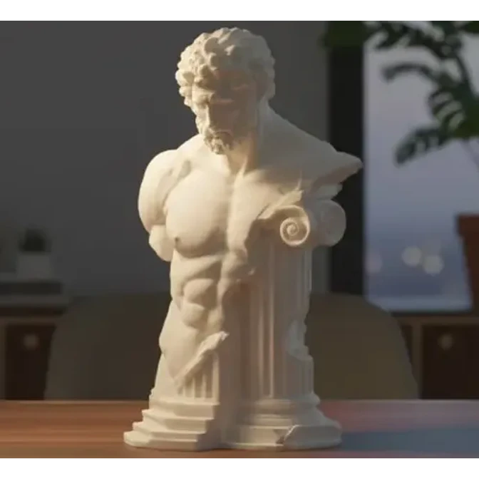 Escultura Decorativa Prints Patro- Busto De Héroe Griego 2
