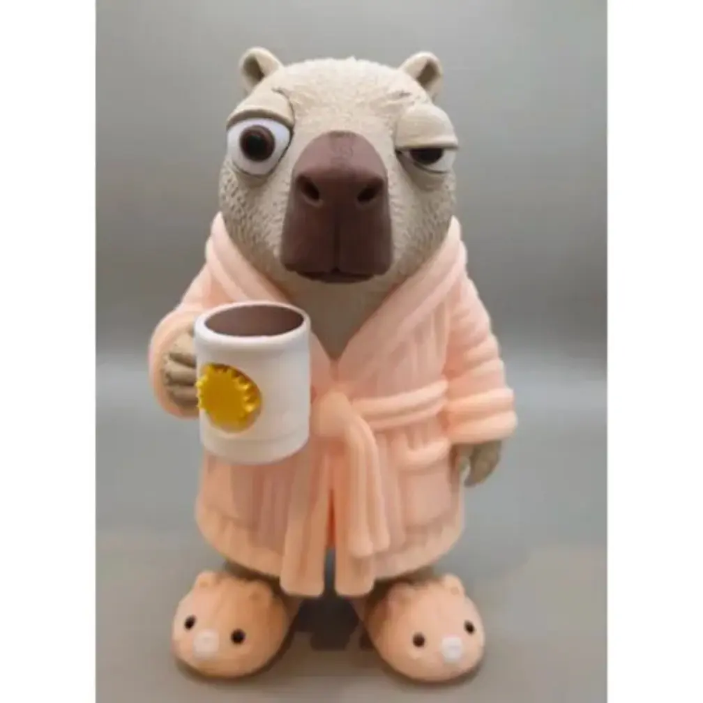 Figura Decorativa Prints Patro- Capibara Madrugador 4