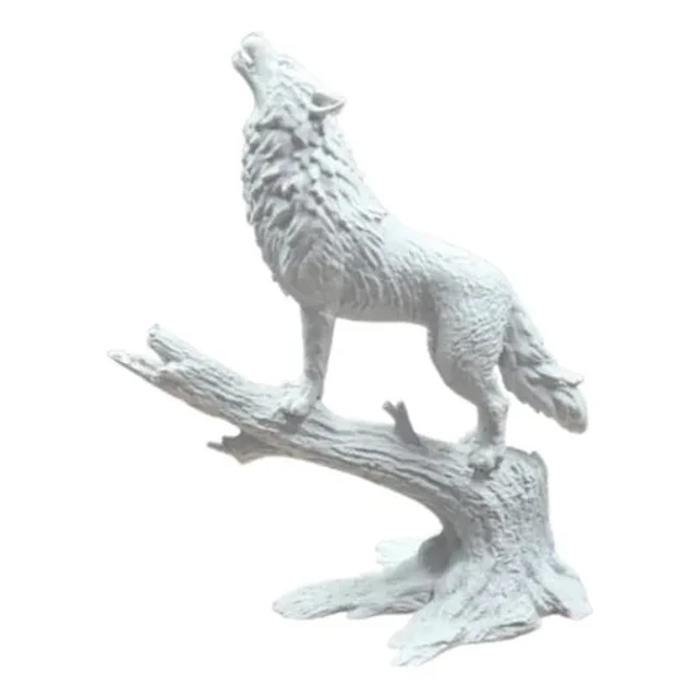 Escultura Decorativa Prints Patro-  Lobo Aullando