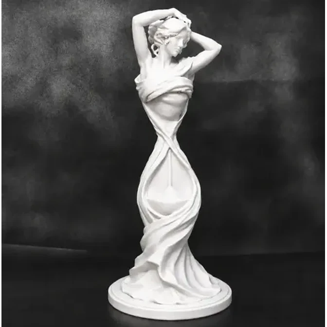 Escultura Decorativa Prints Patro- Musa De Reloj De Arena 3