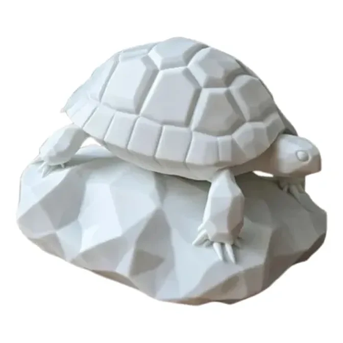 Escultura Decorativa Prints Patro- Tortuga Piedra Geométrica 1