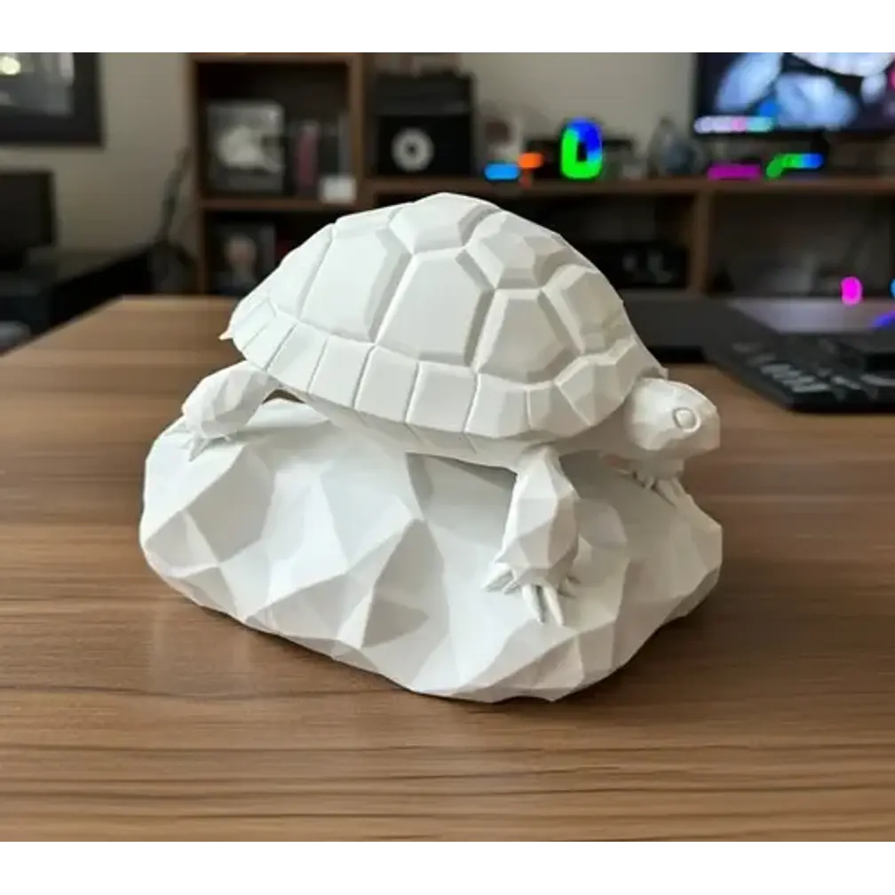Escultura Decorativa Prints Patro- Tortuga Piedra Geométrica 5