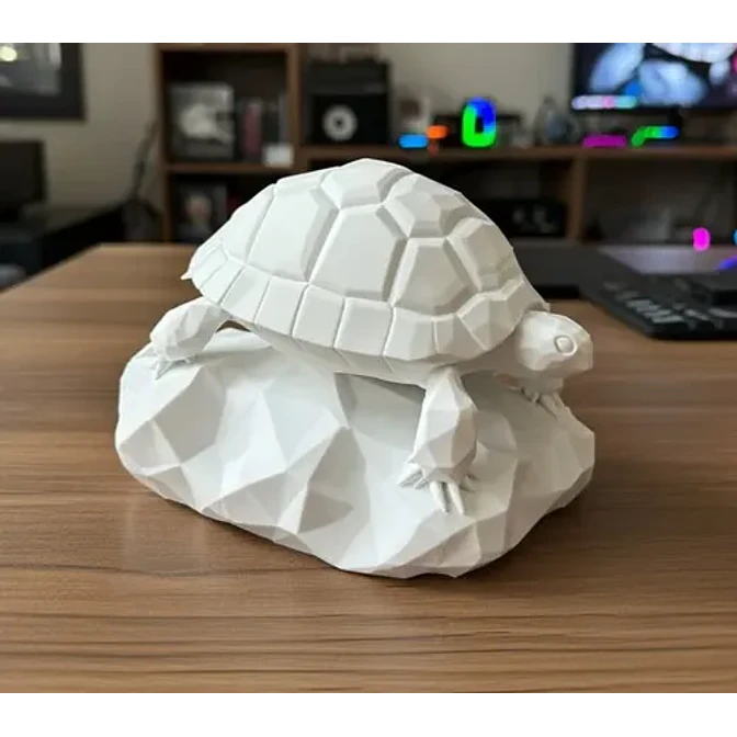 Escultura Decorativa Prints Patro- Tortuga Piedra Geométrica 5