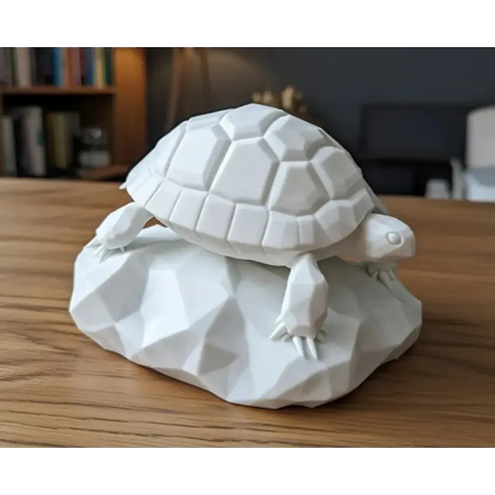 Escultura Decorativa Prints Patro- Tortuga Piedra Geométrica 6
