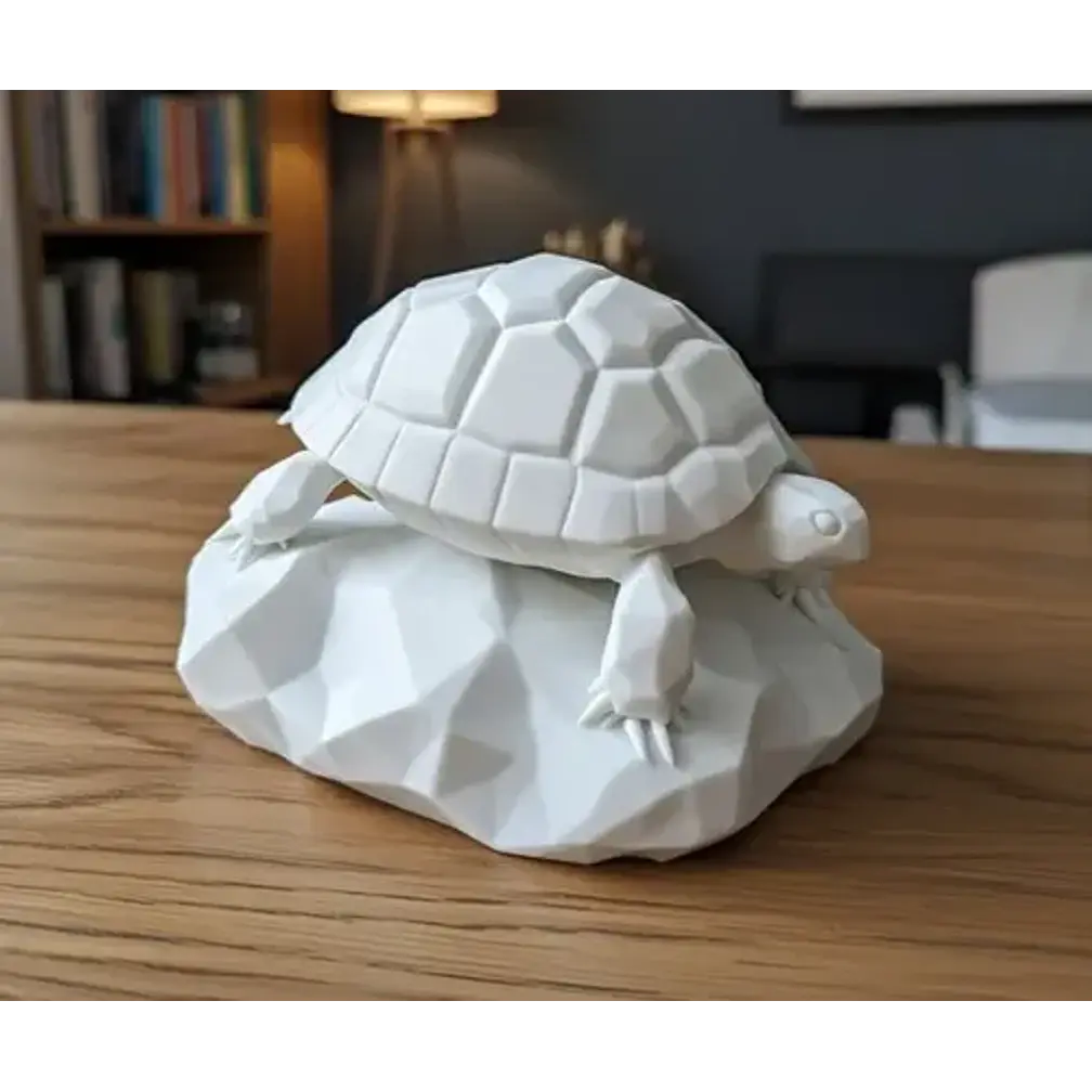 Escultura Decorativa Prints Patro- Tortuga Piedra Geométrica 7