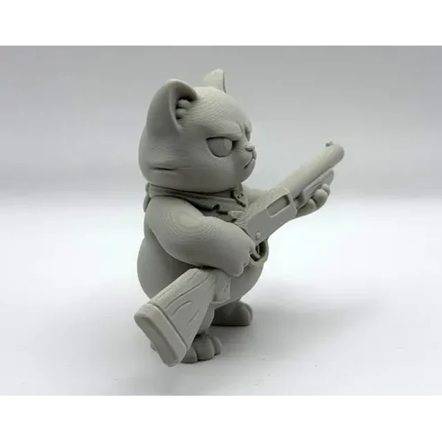 Escultura Decorativa- Gato Escopeta
