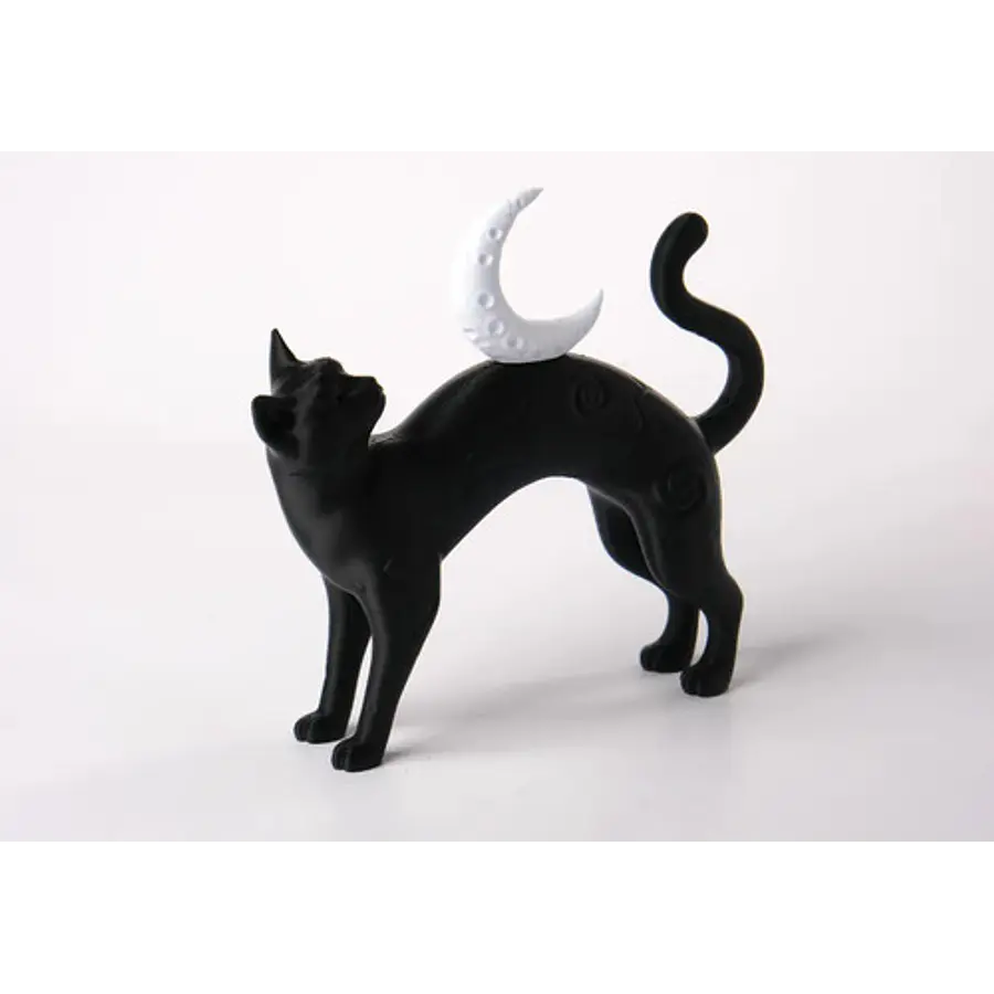 Escultura Decorativa- Gato Sobre Luna