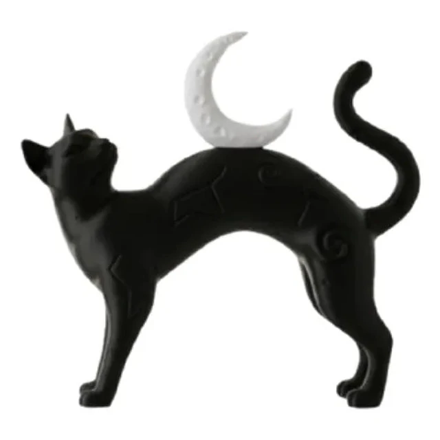 Escultura Decorativa- Gato Sobre Luna
