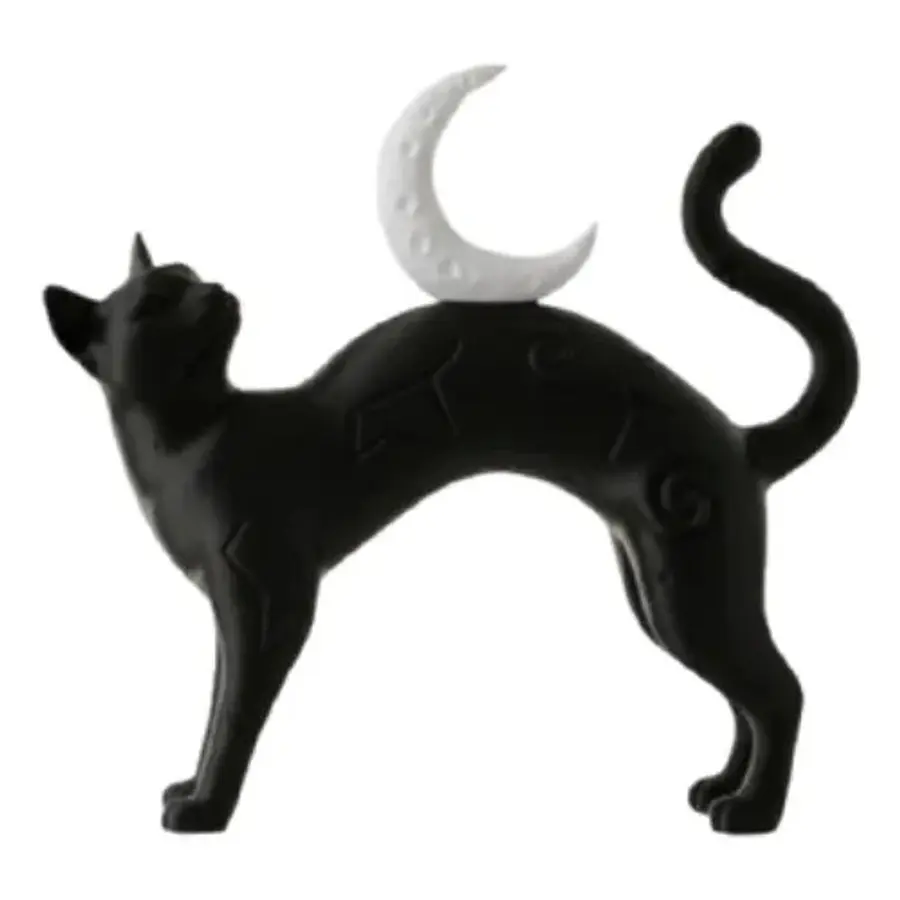 Escultura Decorativa- Gato Sobre Luna