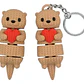Llavero Nutrias Articuladas Tejidas (pack De 2) - Miniatura 1