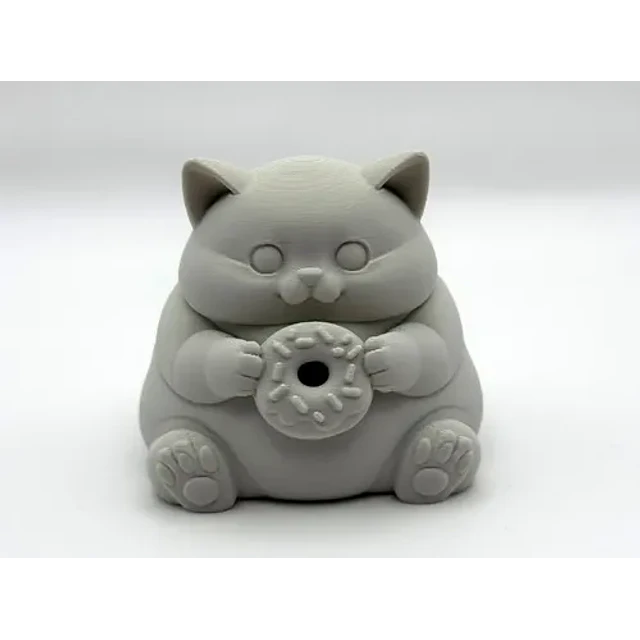 Escultura Decorativa- Gato Gordito Donut