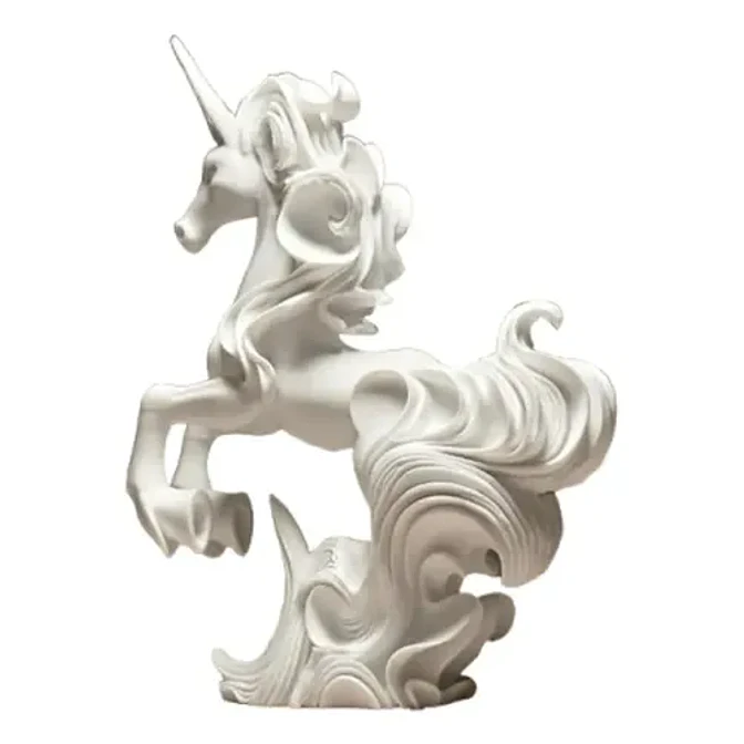 Escultura Elegante De Unicornio - Figura Decorativa 1