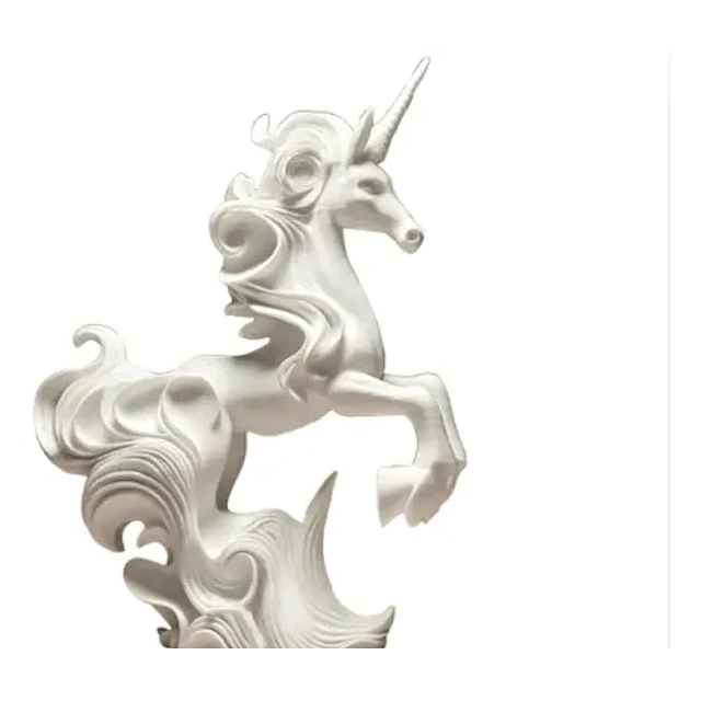Escultura Elegante De Unicornio - Figura Decorativa