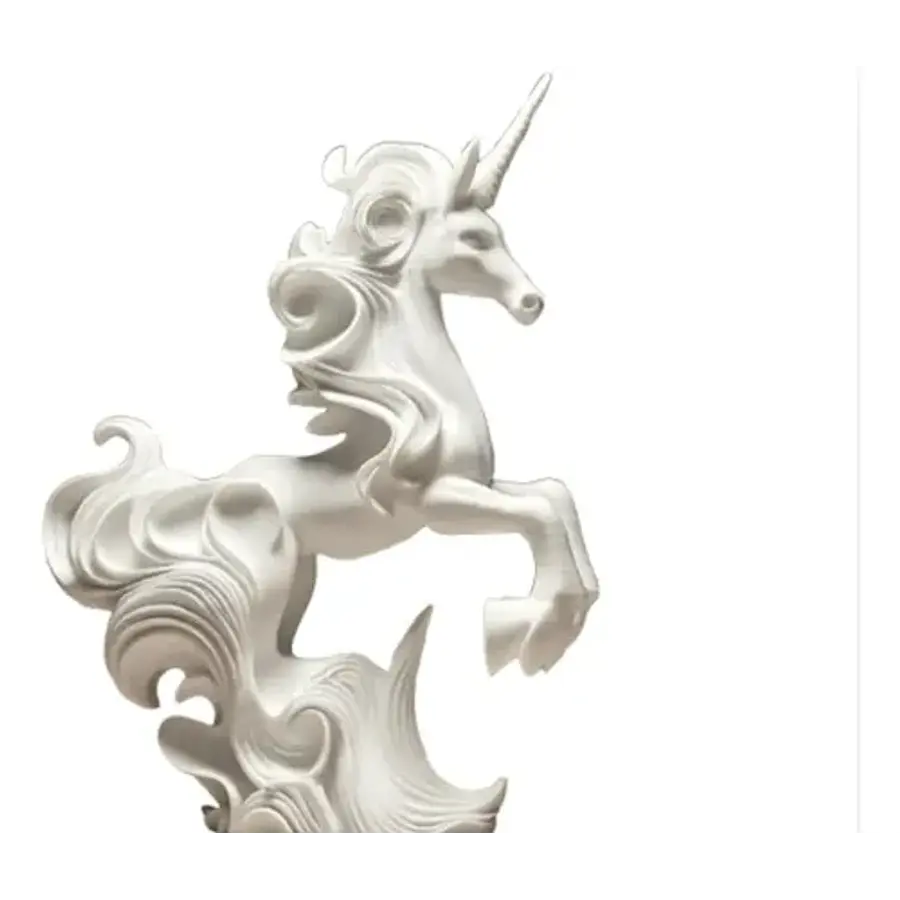 Escultura Elegante De Unicornio - Figura Decorativa